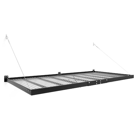 Newage Products Pro Series 4 ft. x 8 ft. Wall Mounted Steel Shelf- Black 40400
